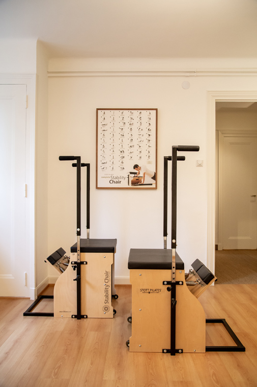 Pilates Studio stability chairs in Lausanne Switzerland - Espace Pilates Mind Your Body